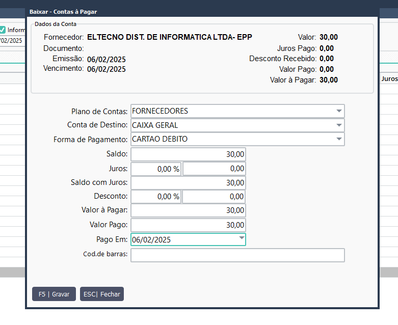 Exemplo de Configuração