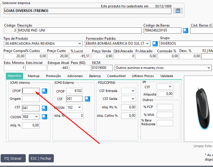 Exemplo de Configuração